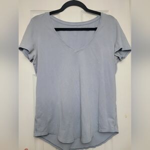 lululemon athletica Light Blue V-Neck Tee